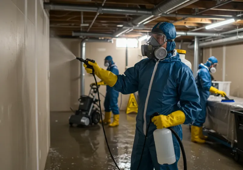 Basement Sanitization and Antimicrobial Treatment process in Lufkin, TX